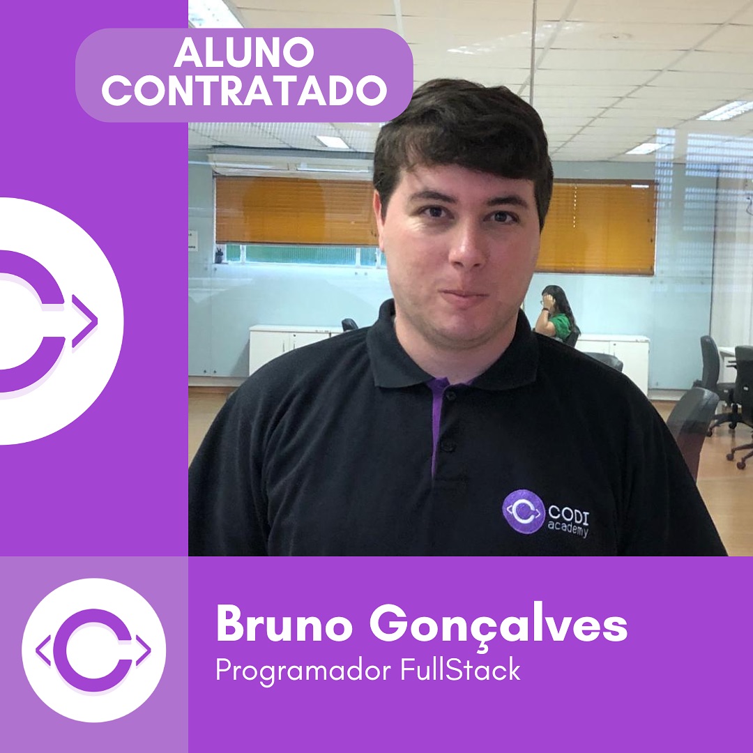Bruno Gonçalves — Programador FullStack, aluno contratado da Codi Academy