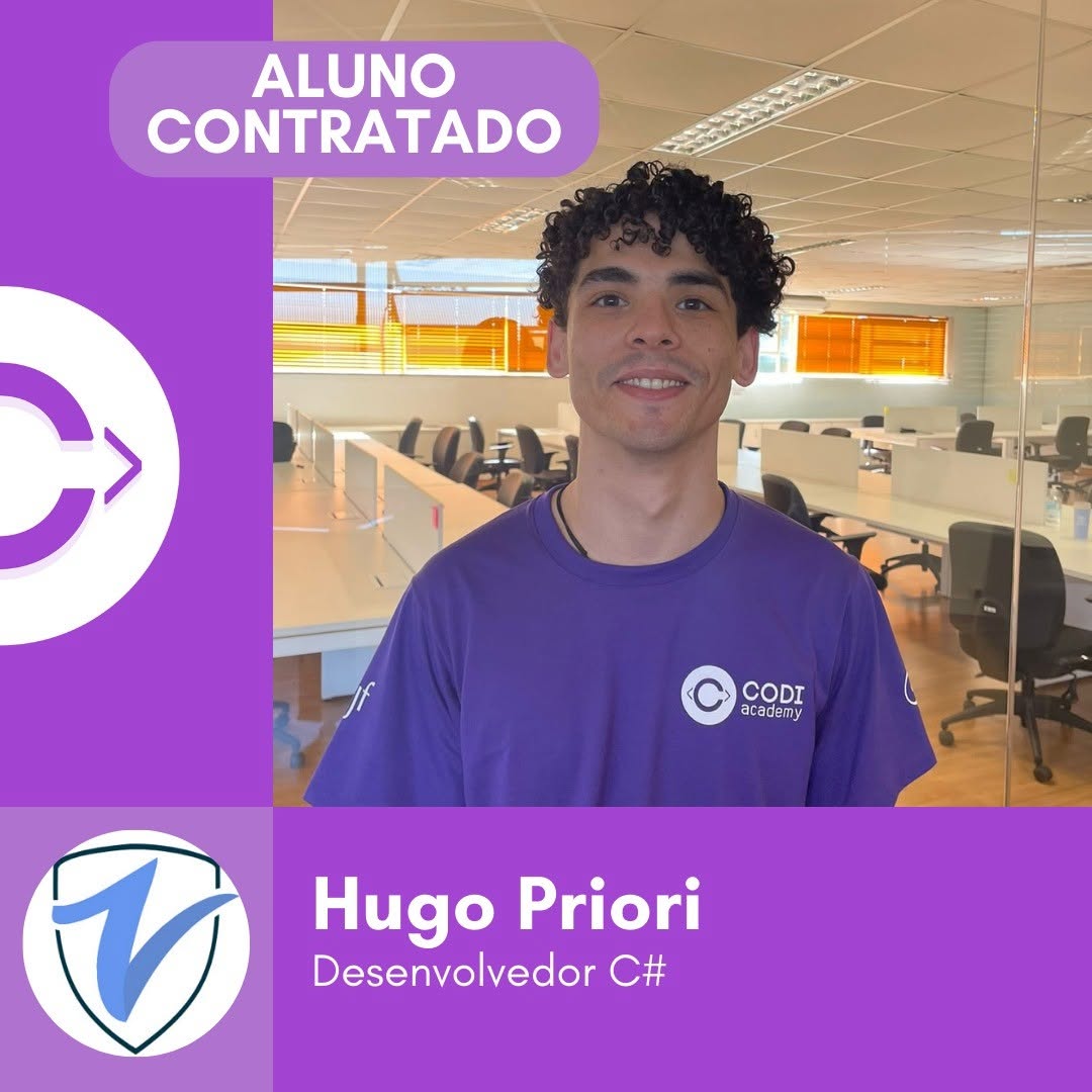 Hugo Priori — Desenvolvedor C#, aluno contratado da Codi Academy